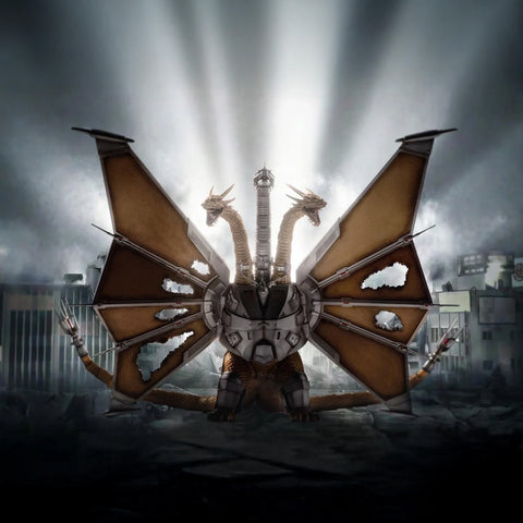 HIYA Mechanical King Ghidorah Battle Damaged Exquisite Basic Series Fig