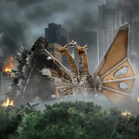 HIYA Mechanical King Ghidorah Battle Damaged Exquisite Basic Series Fig