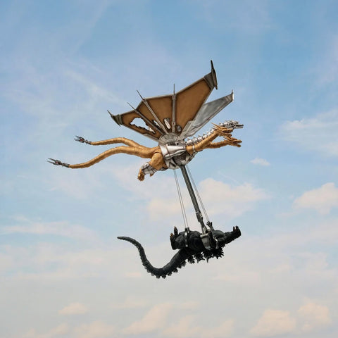 HIYA Mechanical King Ghidorah Battle Damaged Exquisite Basic Series Fig
