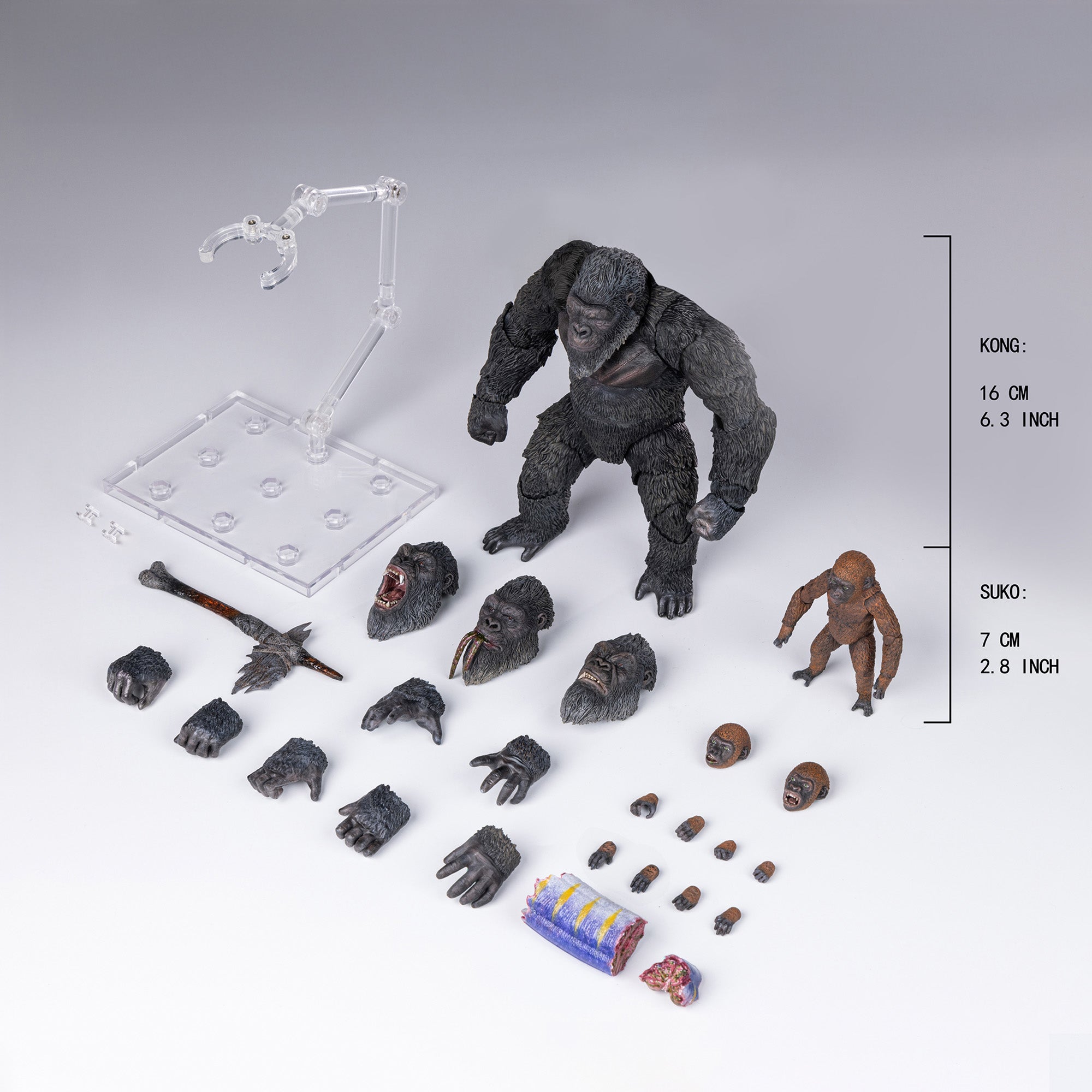 HIYA EXQ Basic Series Godzilla x Kong The New Empire Kong & Suko Set
