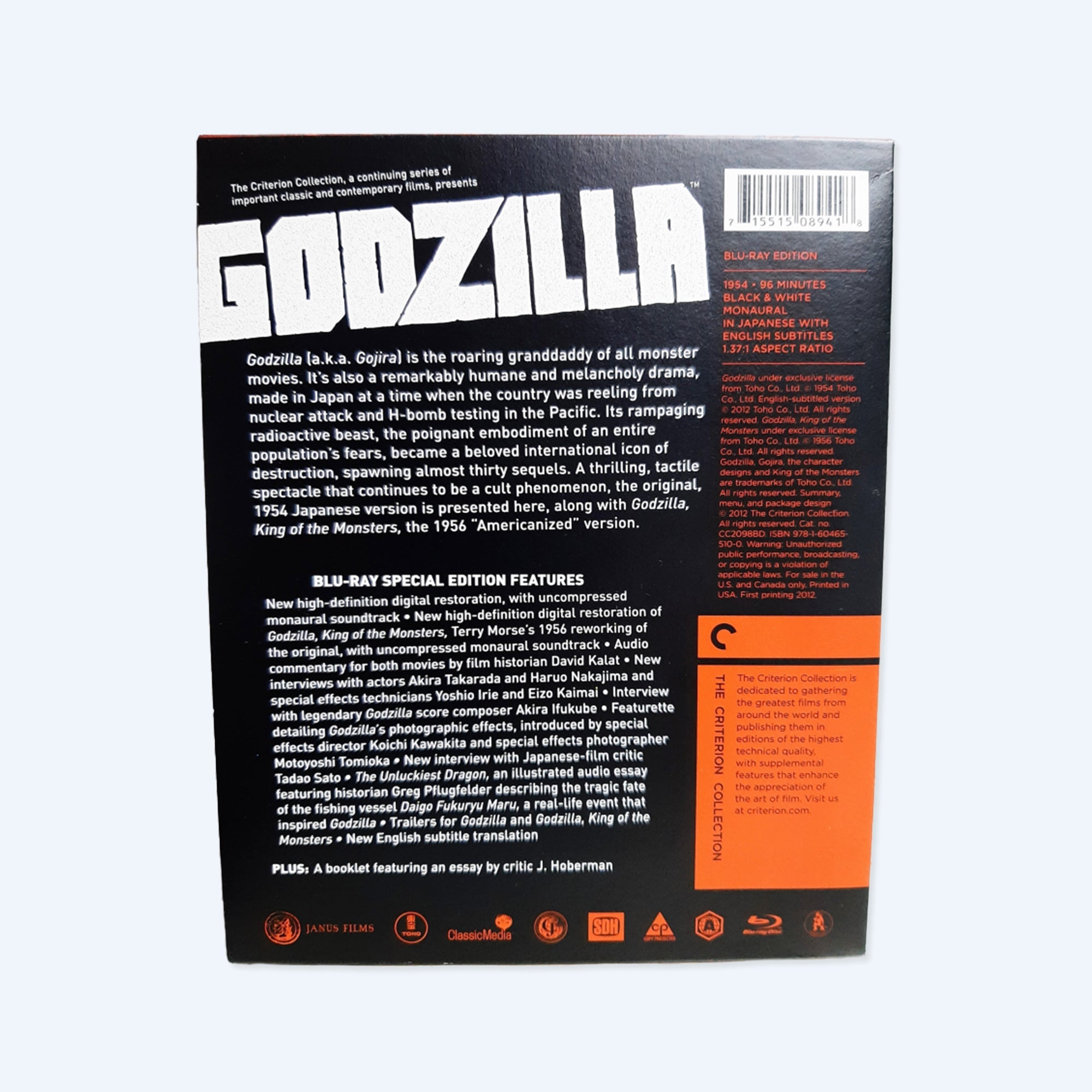 The Criterion Collection: Godzilla (1954) DVD | Godzilla Store