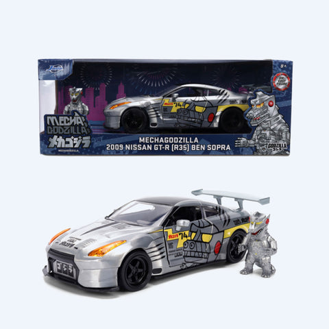 '09 Nissan Skyline w/ Mechagodzilla 1:24 Scale Figure