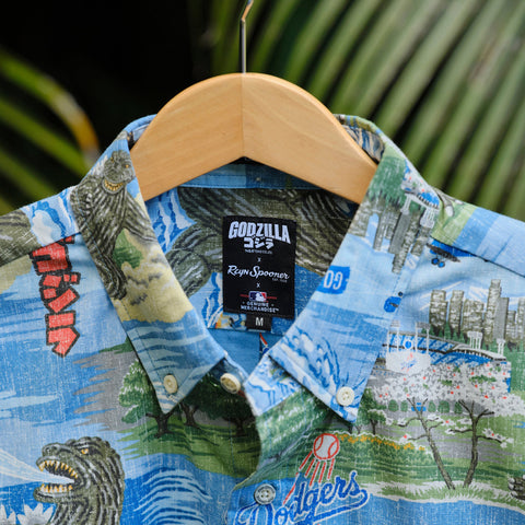 Reyn Spooner Los Angeles Dodgers Godzilla Aloha Shirt