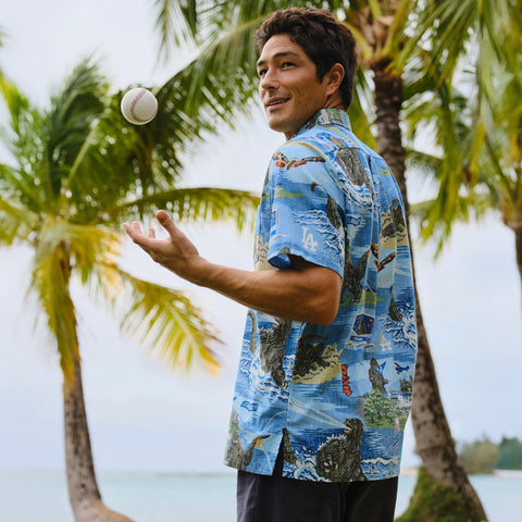 Reyn Spooner Los Angeles Dodgers Godzilla Aloha Shirt
