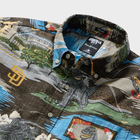 Reyn Spooner San Diego Padres Godzilla Aloha Shirt
