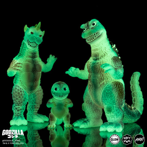 Mondo All Monsters Attack (1969) Soft Vinyl Figure 3 Pack - Spring Glow in the Dark Ver.