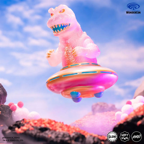 Godzilla UFO Vinyl Designer Figure by Octeel in Cherry Blossom