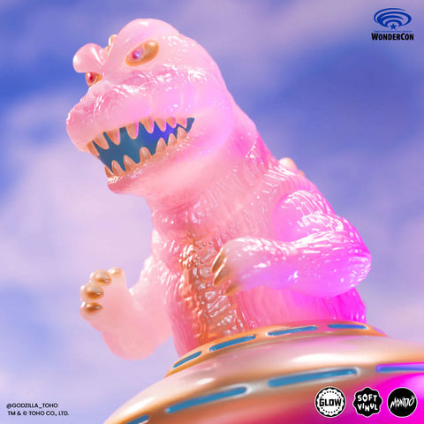 Godzilla UFO Vinyl Designer Figure by Octeel in Cherry Blossom