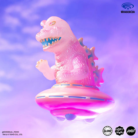 Godzilla UFO Vinyl Designer Figure by Octeel in Cherry Blossom
