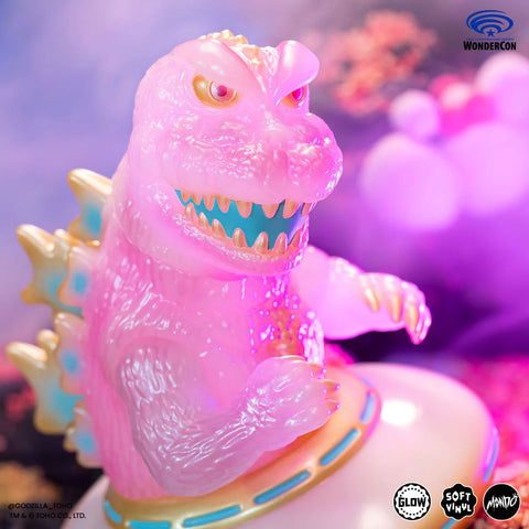 Godzilla UFO Vinyl Designer Figure by Octeel in Cherry Blossom