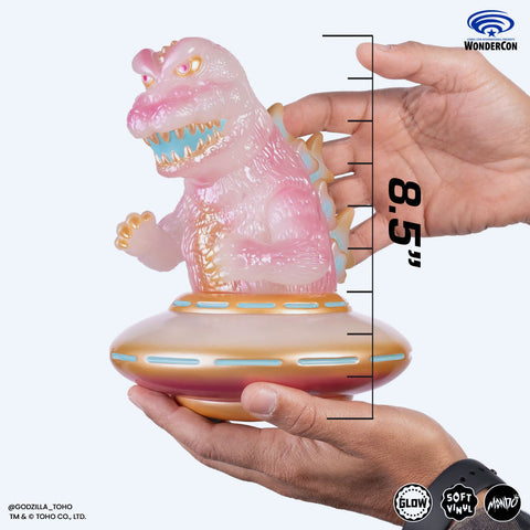 Godzilla UFO Vinyl Designer Figure by Octeel in Cherry Blossom