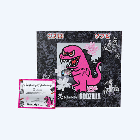 tokidoki x Godzilla Sofubi - Pink Variant