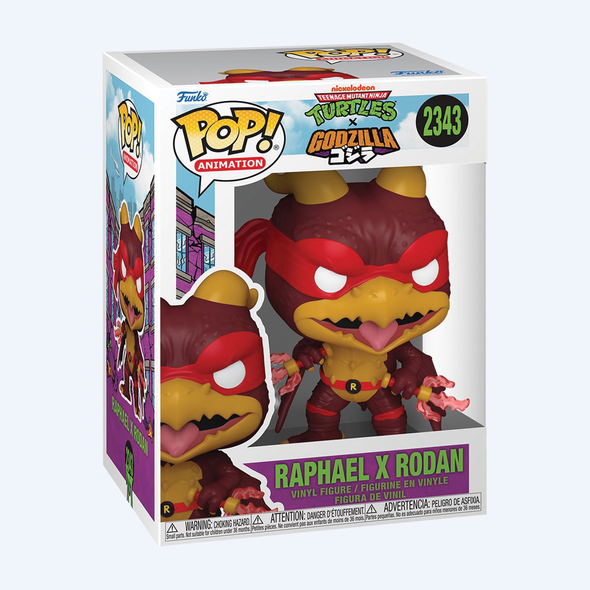 Godzilla x Teenage Mutant Ninja Turtles Raphael x Rodan Funko Pop! Vin