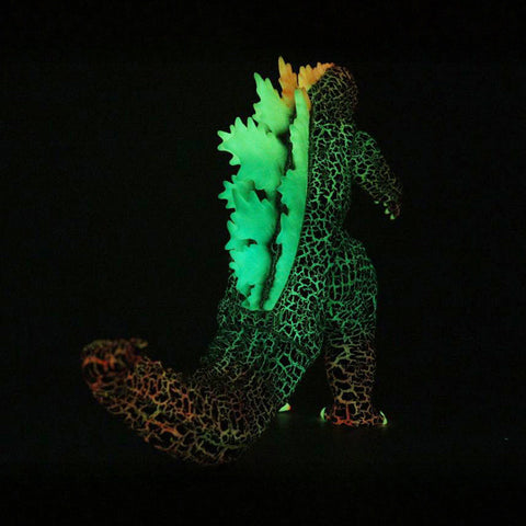 Spiral Toy Godzilla 2019 Painternet Rainbow Crackle Glow One-Off
