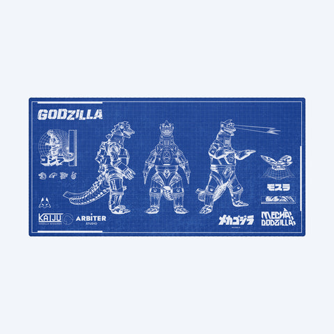 Godzilla x Arbiter Studio - Mechagodzilla Blueprint XXL Mouse Pad