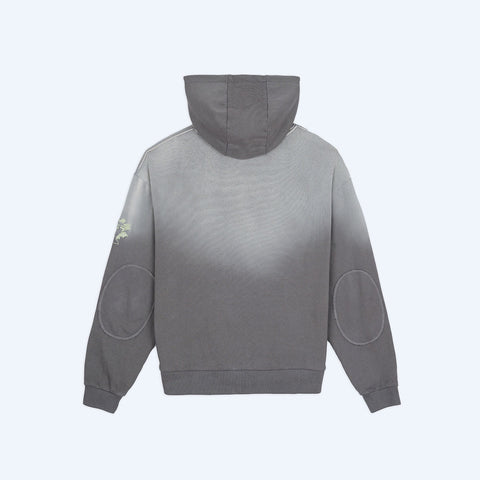 Brain Dead x Godzilla Vintage Wash Padded Elbow Hoodie