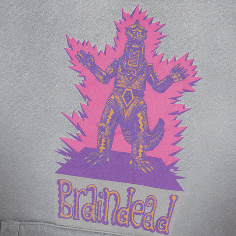 Brain Dead x Godzilla Vintage Wash Padded Elbow Hoodie