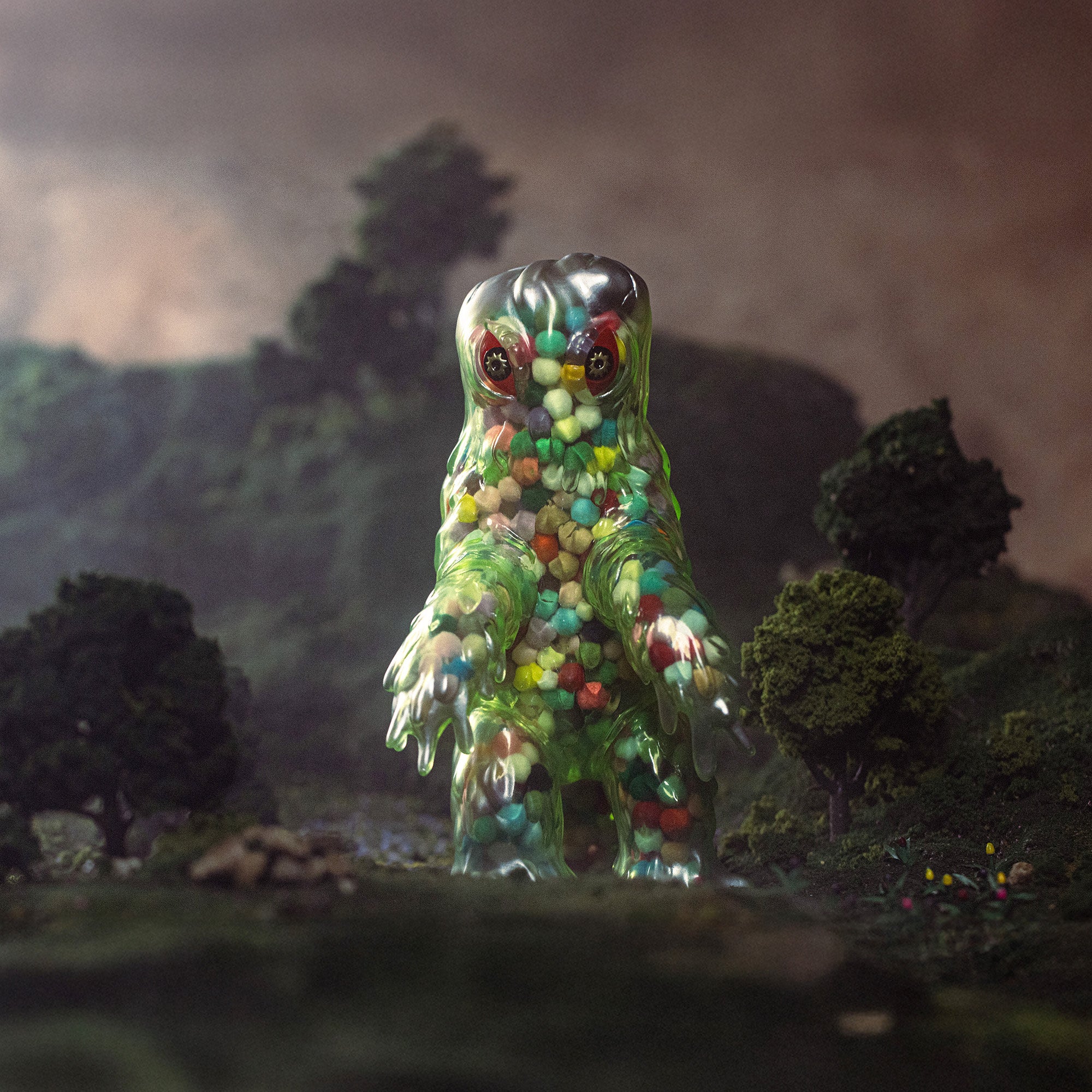 Brain Dead x Godzilla Marusan Hedorah Type A - Clear Green