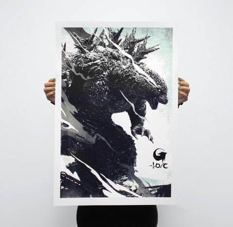 Godzilla Minus One/Minus Color Screen-Printed Poster