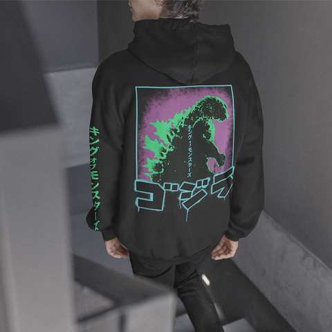 Godzilla zip online up hoodie