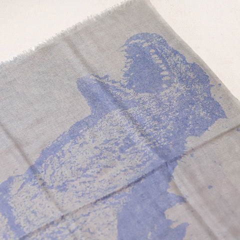 Hirose Dyeworks Single Godzilla Silk Scarf in Gray