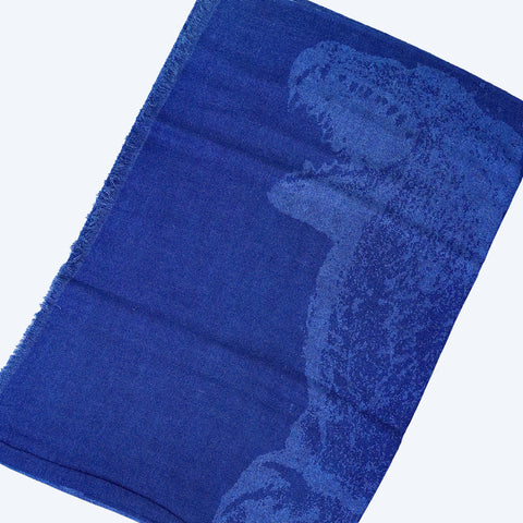 Hirose Dyeworks Single Godzilla Silk Scarf in Dark Blue