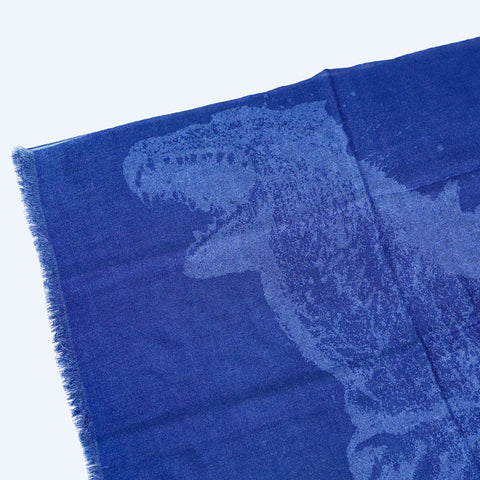 Hirose Dyeworks Single Godzilla Silk Scarf in Dark Blue