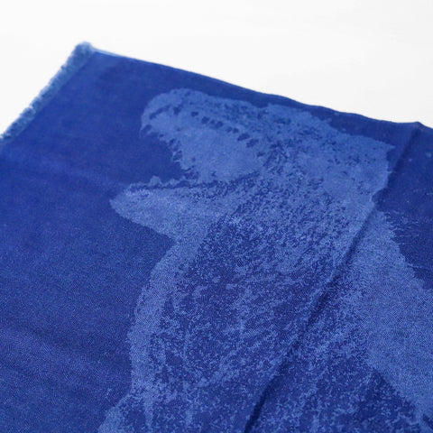 Hirose Dyeworks Single Godzilla Silk Scarf in Dark Blue