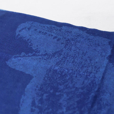 Hirose Dyeworks Single Godzilla Silk Scarf in Dark Blue