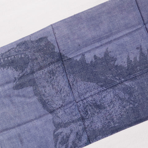 Hirose Dyeworks Dual Godzilla Silk Scarf in Blue