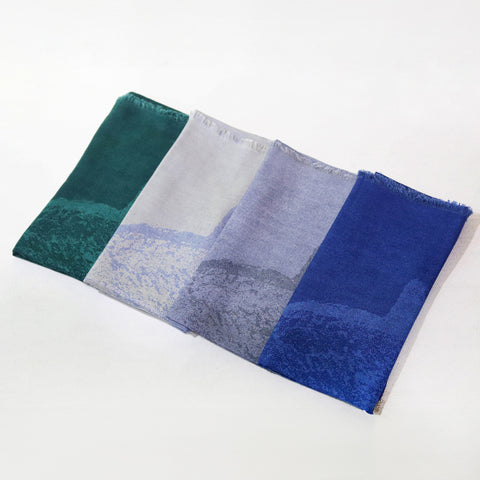 Hirose Dyeworks Dual Godzilla Silk Scarf in Blue