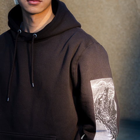 Godzilla Photo Pullover Hoodie - Black