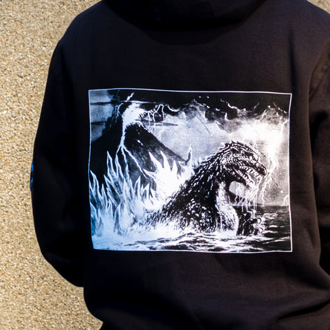 Godzilla Photo Pullover Hoodie - Black