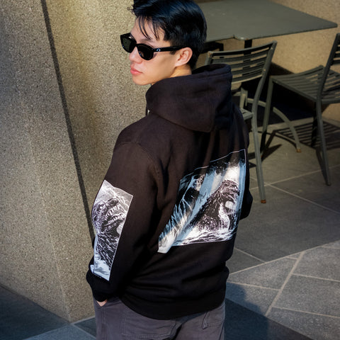 Godzilla Photo Pullover Hoodie - Black