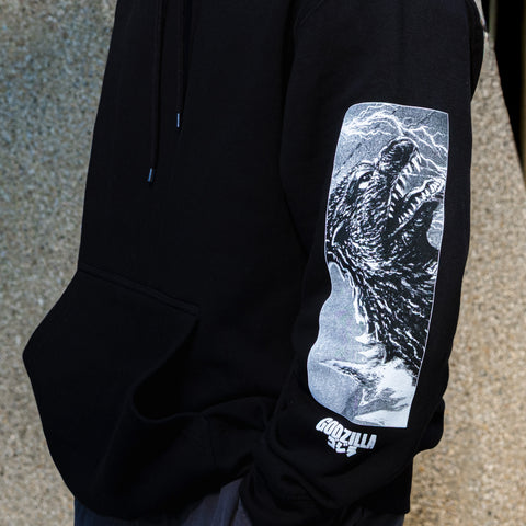 Godzilla Photo Pullover Hoodie - Black