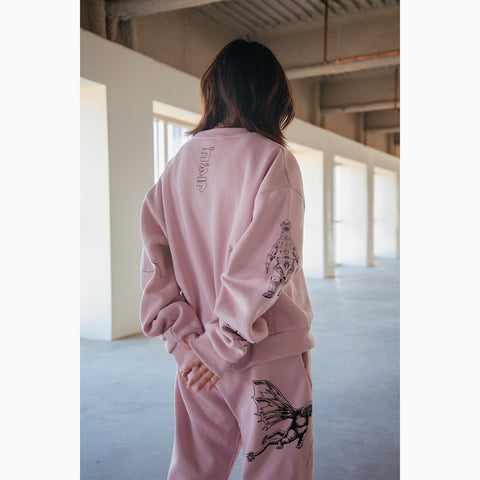 Godzilla Kaiju Print Sweatpants - Orchid