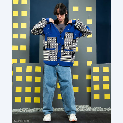 Godzilla Cityscape Cardigan