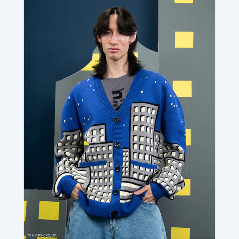 Godzilla Cityscape Cardigan
