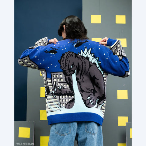 Godzilla Cityscape Cardigan