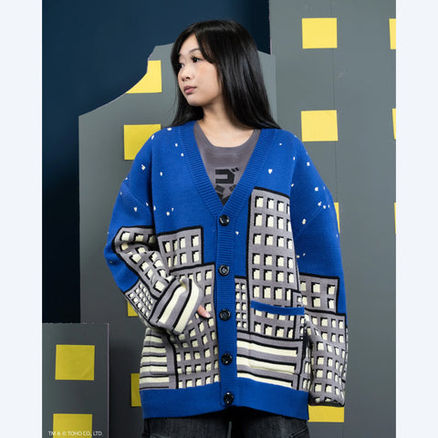 Godzilla Cityscape Cardigan