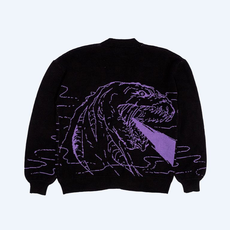 Godzilla Print Women's Zip Up Hoodie