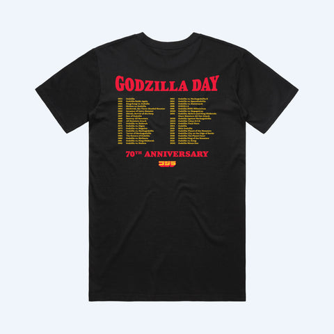 Godzilla Day 2024 70th Anniversary Black T-Shirt