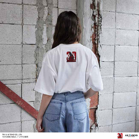 Godzilla vs. Destoroyah 30th Anniversary Scene Illustration T-Shirt 3 (Destoroyah (Flying Object)) White