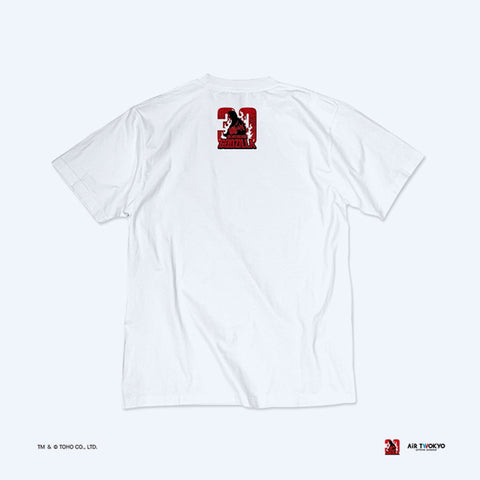 Godzilla vs. Destoroyah 30th Anniversary Scene Illustration T-Shirt 4 (Godzilla Jr.) White