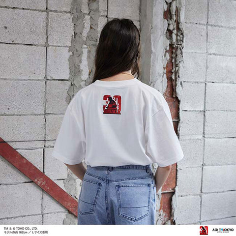 Godzilla vs. Destoroyah 30th Anniversary Scene Illustration T-Shirt 4 (Godzilla Jr.) White