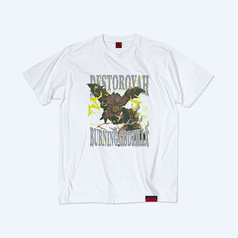 Godzilla vs. Destoroyah 30th Anniversary Scene Illustration T-Shirt 5 (Godzilla vs. Destoroyah) White