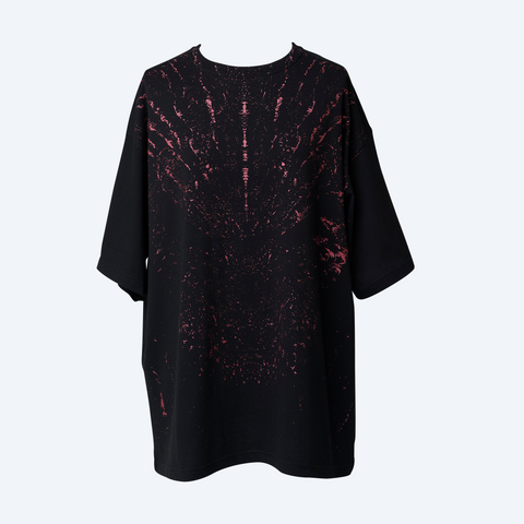 ha | za | ma Godzilla Face Metallic Red T-Shirt