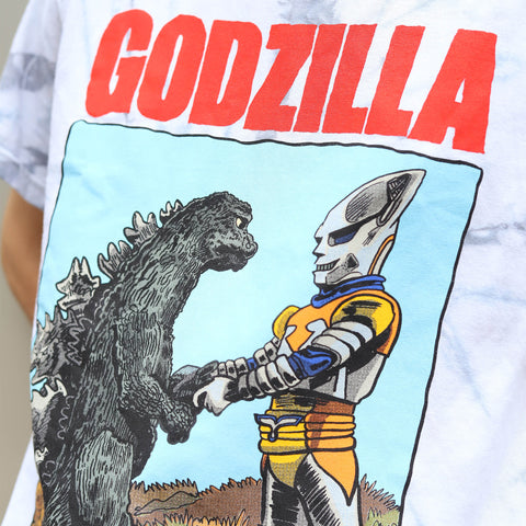 Godzilla & Jet Jaguar: Victory Handshake Tie-Dye T-Shirt