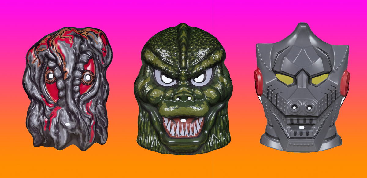Custom Godzilla Mask Godzilla x Halloween: Super7's Toho Retro Masks
