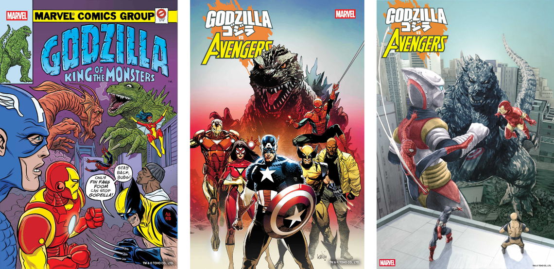 'Godzilla vs. Avengers' 1 Assembles 2000s Style in June